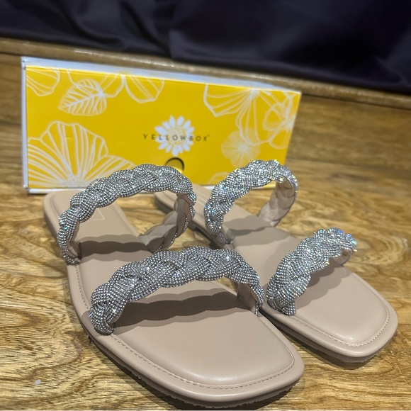 Yellow Box Shoes - New Yellow Box Gorgeous Davie Clear rhinestone sandals Sz 10.